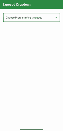 Exposed Drop-Down Menu in Android