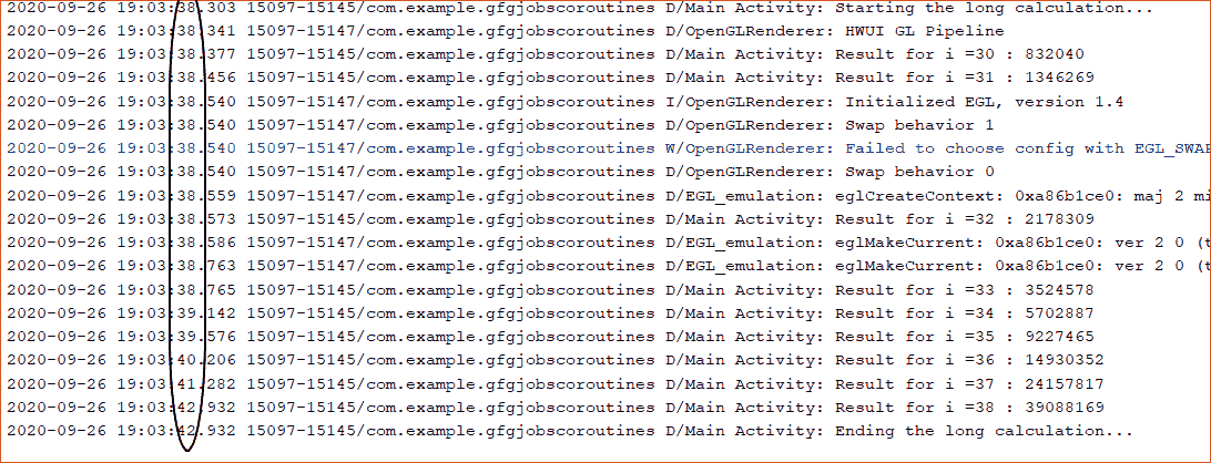 Log Output