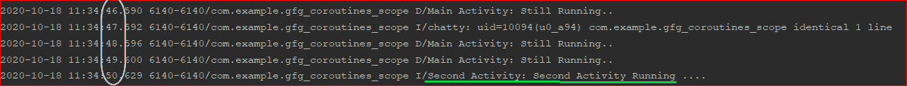 Log Output 